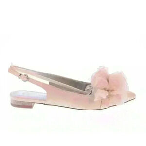 NEW NIB ASOS LAVENDER SKY Sling Back Ruffle Ballet Flats Nude Size 6 US